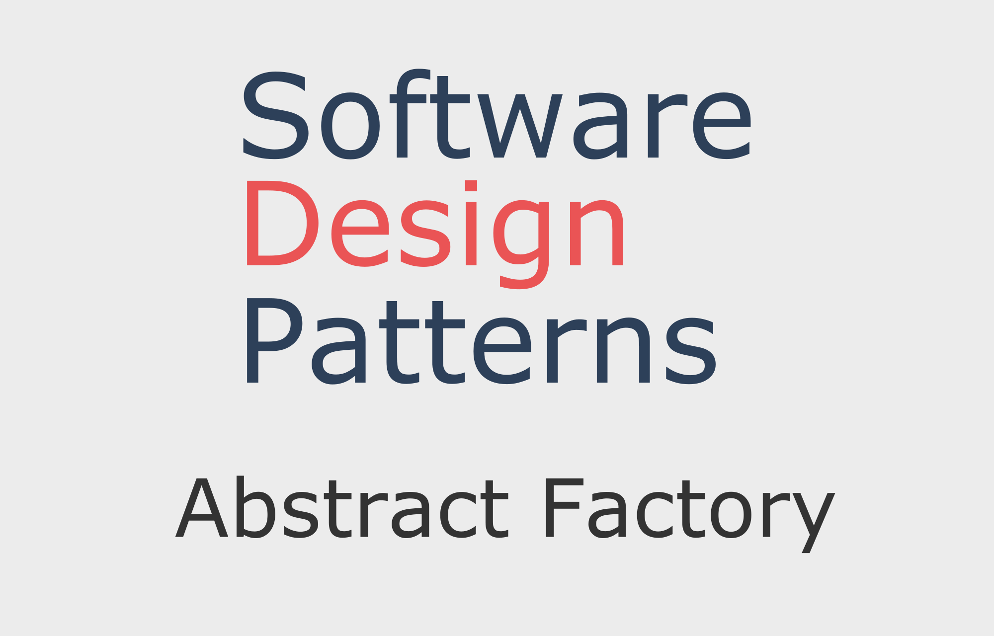 Software Design Pattern: Abstract Factory